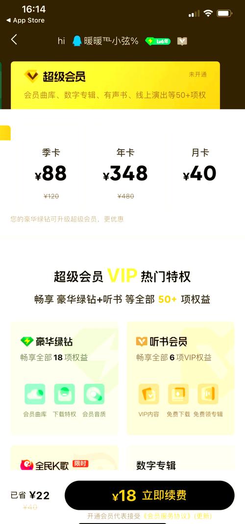 腾讯 Tencent 年卡音乐会员 100点 官方授权